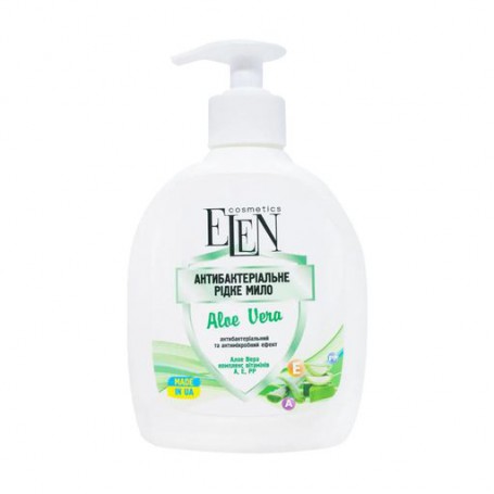 Жидкое антибактериальное мыло для рук Elen Cosmetics Aloe Vera, 300 мл