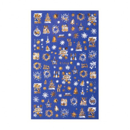 Наклейки для дизайна ногтей Vizavi Professional, F-713 Золото