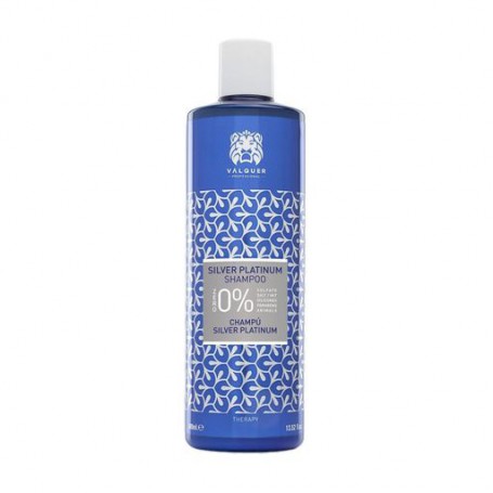 Бессульфатный шампунь Valquer SIlver Platinum Shampoo для обесцвеченных, белых и седых волос, 400 мл