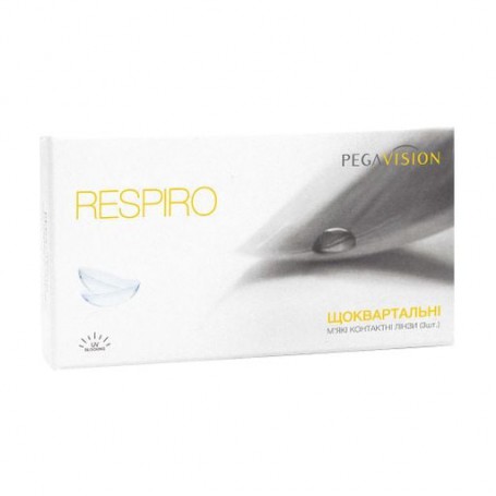 Мягкие контактные линзы -0.50 Pegavision Respiro ежеквартальные, 3 шт*1 уп