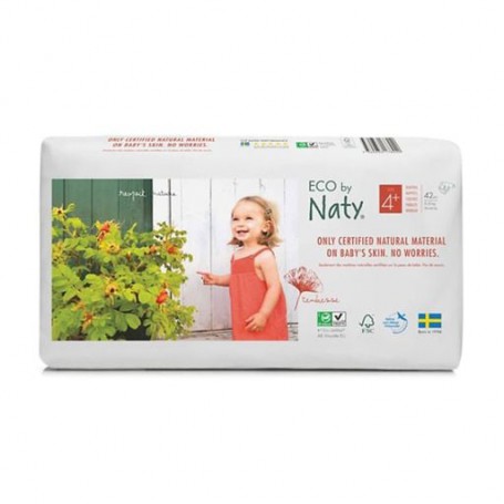 Уценка! Подгузники органические Naty, размер 4+, 9-20 кг, 42 шт