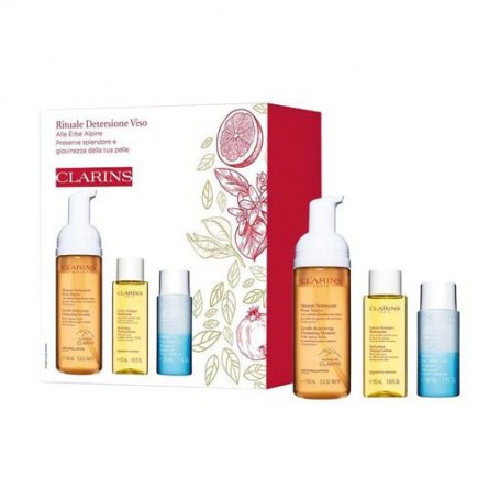 Набор для лица Clarins Rituale Detersione Viso (мусс для лица, 150 мл + средство для снятия макияжа с глаз, 30 мл + лосьон, 50 м