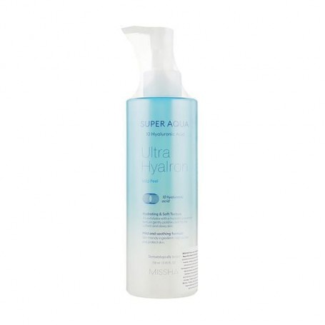 Мягкий пилинг-гель для лица Missha Super Aqua Ultra Hyalron Mild Peel с гиалуроновой кислотой, 250 мл