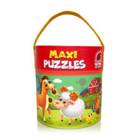 Макси пазлы в тубусе 2 в 1 Vladi Toys Ферма, от 3 лет, 63 детали (RK1080-01)