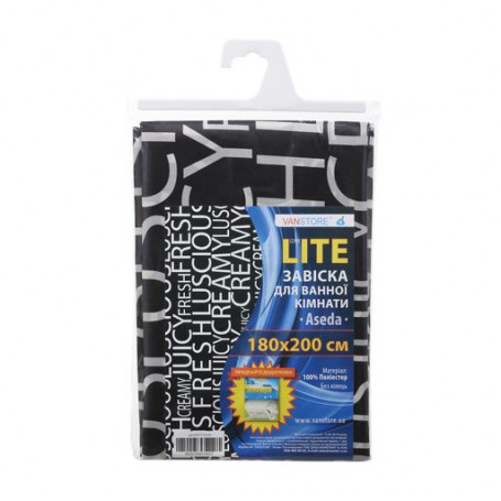Занавеска для ванной комнаты Vanstore Aseda без колец, 180*200 см (63015)