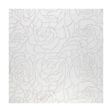 Занавеска для ванной комнаты Vanstore Roses Line White без колец, 180*200 см (62609)