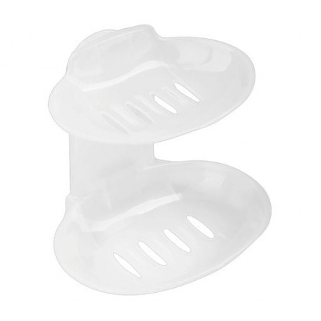 Двойная мыльница Vanstore высокая, белая, 11*13*14 см (TL-1316)