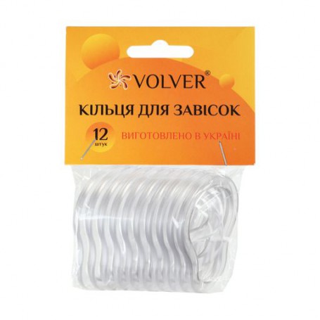 Кольца для шторок Volver, прозрачные, 12 шт (68111)
