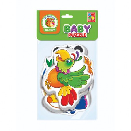 Беби пазлы Vladi Toys Зоопарк, на украинском языке, от 3 лет, 16 предметов (VT1106-85)