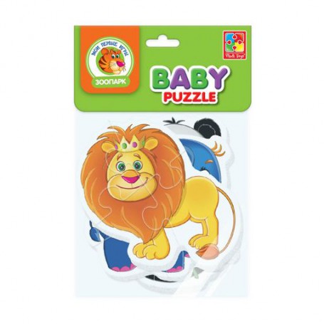 Беби пазлы Vladi Toys Зоопарк, от 3 лет, 16 предметов (VT1106-50)