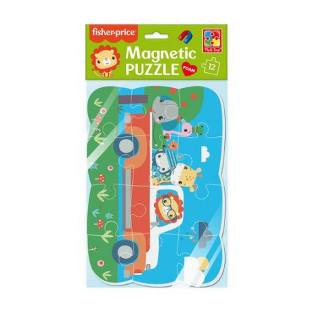 Магнитные пазлы Vladi Toys Fisher-Price А5 Зверушки, на английском языке, от 3 лет, 12 деталей (VT3205-97)