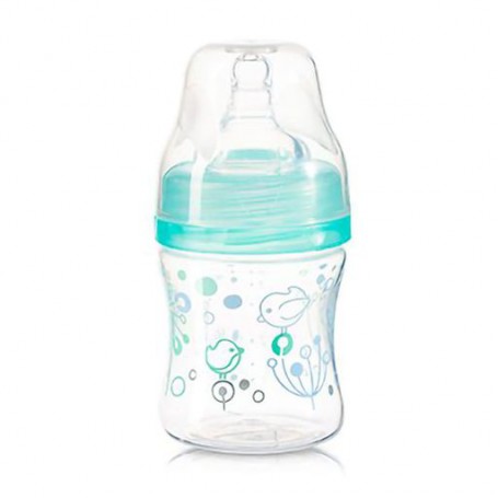 Детская антиколиковая бутылочка для кормления BabyOno 0+, бирюзовая, 120 мл (402/01)