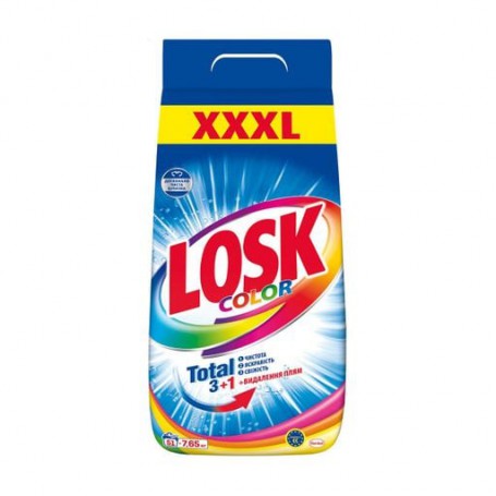 Стиральный порошок Losk Color автомат, для цветных вещей, 51 цикл стирки, 7.65 кг