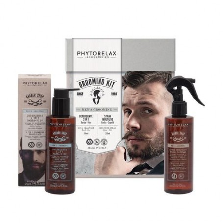 Мужской набор для лица, бороды и волос Phytorelax Laboratories Mens Grooming (спрей для волос и бороды, 200 мл + гель для умыван