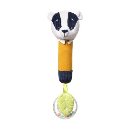 Игрушка-пищалка с погремушкой BabyOno Барсук, 8*25 см, от 3 месяцев (1432)