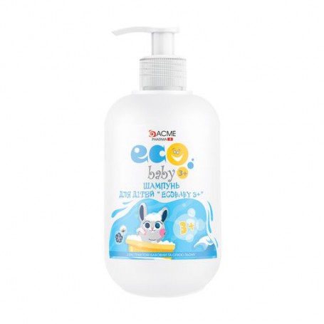 Детский шампунь для волос Eco Baby с экстрактом хлопка и маслом льна, от 3 лет, 500 мл