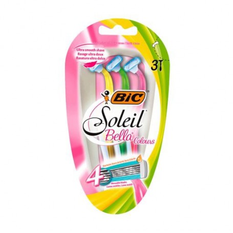 Станок для бритья BIC Soleil Bella Colours Razors одноразовый, женский, 3 шт