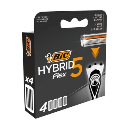 Сменные картриджи для бритья мужские BIC Flex 5 Hybrid, 4 шт