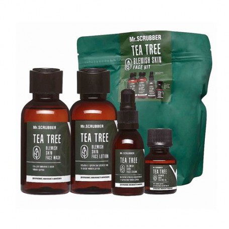 Набор для лица Mr.Scrubber Tea Tree Skin Treatment (гель для умывания, 125 мл + лосьон, 125 мл + крем, 55 мл + масло, 15 мл + ко