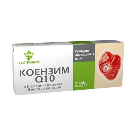 Коэнзим Q-10 Elit-Pharm Coenzyme Q-10, 80 таблеток