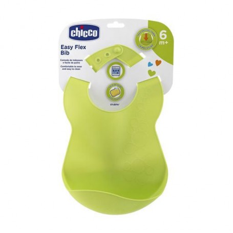 Слюнявчик Chicco Easy Flex от 6 мес, Зеленый, 1 шт (16302.30)