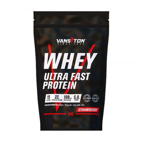 Пищевая добавка протеин Vansiton Ultra Fast Protein Клубника, 450 г