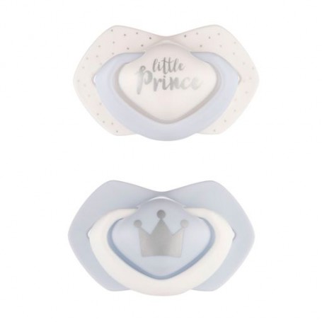 Силиконовые симметричные пустышки Canpol Babies Royal Baby голубые, 6-18 месяцев, 2 шт (22/651_blu)