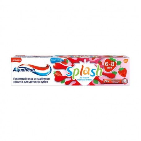 Зубная паста для детей Aquafresh Splash со вкусом клубники и мяты, 50 мл