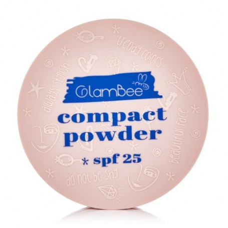 Компактная пудра для лица GlamBee SPF 25, тон 01, 7.3 г