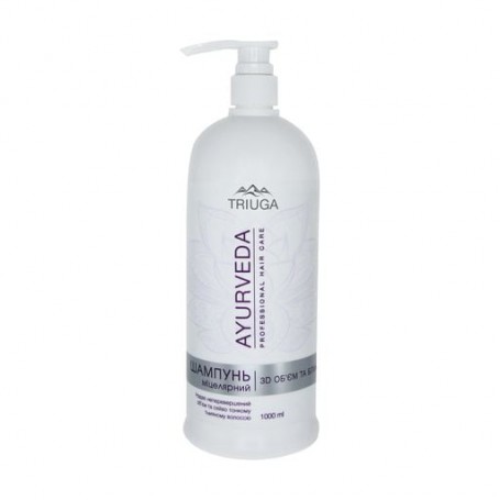 Мицеллярный шампунь для волос Triuga Ayurveda Professional Hair Care, 3D Объем и блеск , 1 л