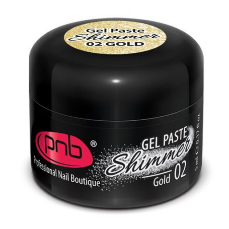 Гель-паста для дизайна ногтей PNB UV/LED Shimmer Gel Paste 02 Gold, 5 мл