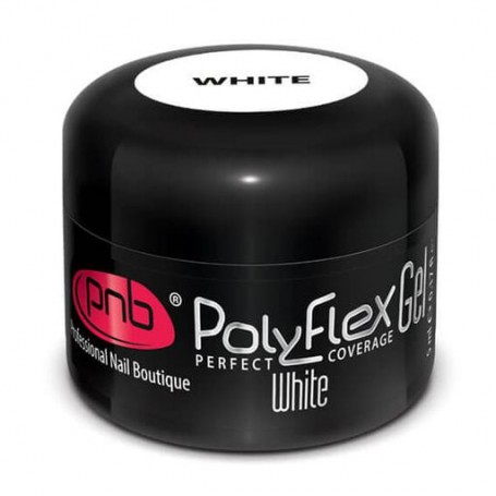 Полифлекс гель для наращивания и моделирования ногтей PNB UV/LED PolyFlex Gel камуфлирующий White, 5 мл