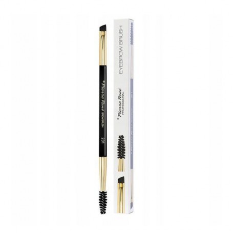 Двусторонняя кисть для бровей Pierre Rene Eyebrow Brush 201 из синтетического ворса, 14 см