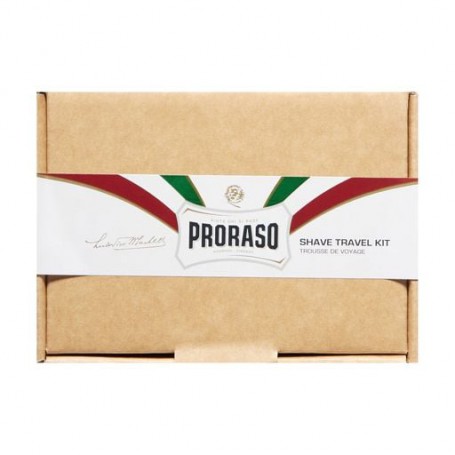 Дорожний набор для бритья мужской Proraso Shave Travel Kit (крем до бритья, 15 мл + крем для бритья, 10 мл + бальзам после брить