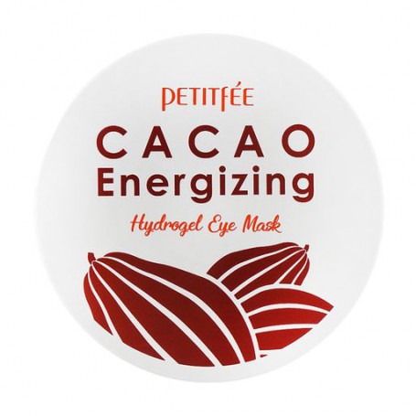 Гидрогелевые патчи для кожи вокруг глаз Petitfee Cacao Energizing Hydrogel Eye Mask тонизирующие, с экстрактом какао, 60 шт