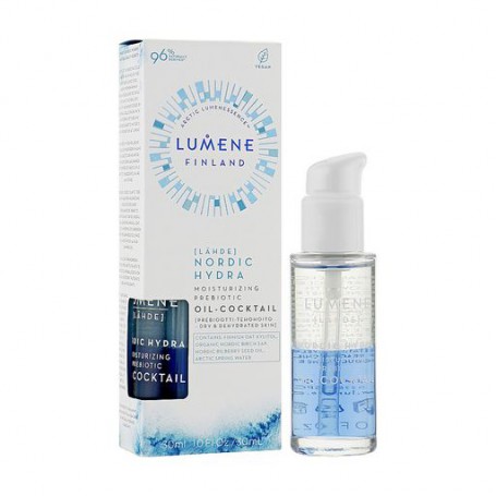 Увлажняющий коктейль для лица Lumene Nordic Hydra Moisturizing Prebiotic Oil-Cocktail с пребиотиками, 30 мл