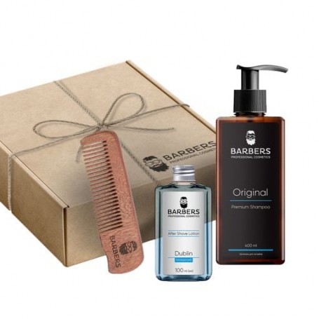 Мужской набор Barbers Ultra Men's Set (шампунь, 400 мл + лосьон, 100 мл + гребешок)