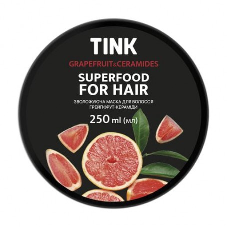Увлажняющая маска для волос Tink SuperFood For Hair Grapefruit & Ceramides Mask Грейпфрут и керамиды, 250 мл