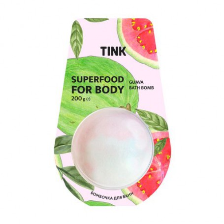 Бомбочка-гейзер для ванны Tink Superfood For Body Guava Bath Bomb Гуава, 200 г