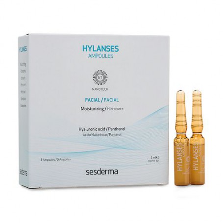 Увлажняющая сыворотка в ампулах Sesderma Hylanses Facial Moisturizing Ampoules с гиалуроновой кислотой, 5*2 мл