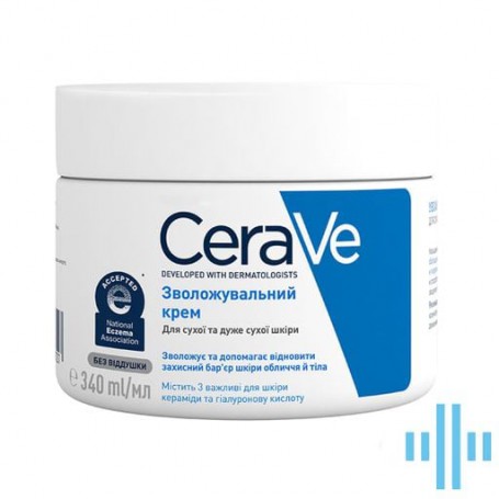 Увлажняющий крем для лица и тела CeraVe Moisturizing Cream для сухой и очень сухой кожи, 340 мл