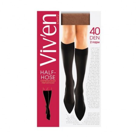 Гольфы женские Viv'en petty Elegant полупрозрачные, 40 DEN, Бежевые, 2 пары