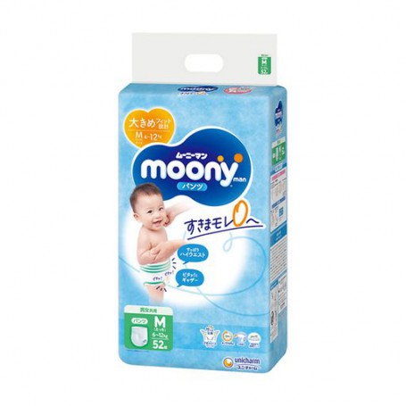 Подгузники-трусики детские Moony M 6-12 кг, 52 шт