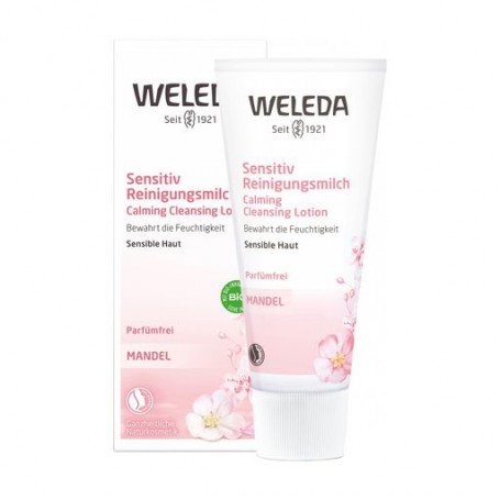 Очищающее молочко для лица Weleda Calming Cleansing Lotion Mandel Миндальное, 75 мл