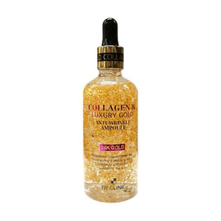 Антивозрастная сыворотка для лица 3W Clinic Collagen & Luxury Gold Anti Wrinkle Ampoule 24K Gold с золотом и коллагеном, 100 мл