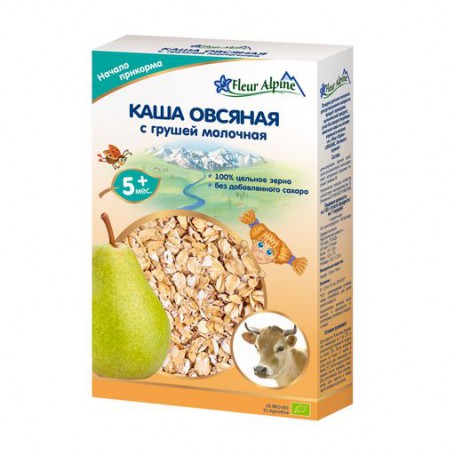 Детская молочная каша Fleur Alpine Овсяная с грушей, с 5 месяцев, 200 г