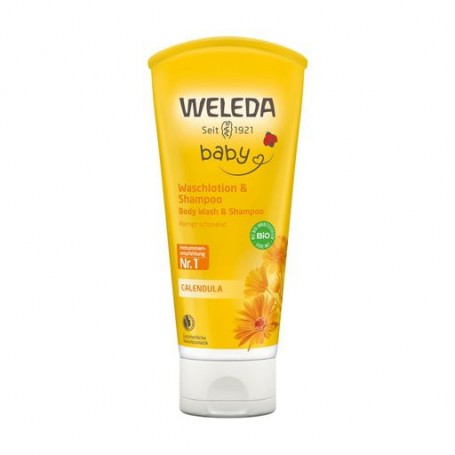 Детский шампунь-гель для тела и волос Weleda Baby Body Wash & Shampoo с календулой, 200 мл