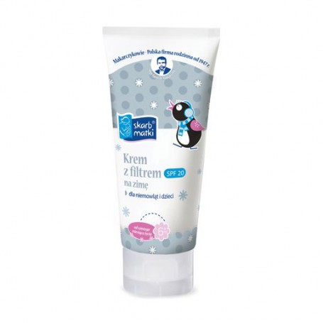 Детский зимний крем с УФ-фильтром Skarb Matki SPF 20 для младенцев и детей, 75 мл