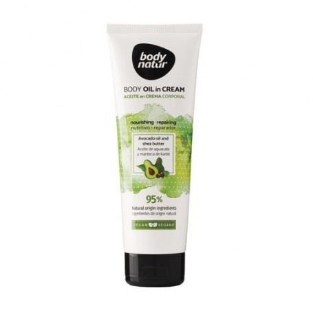 Крем-масло для тела Body Natur Avocado Oil and Shea Buttter Body Oil in Cream с маслом Авокадо и Макадамии, 250 мл