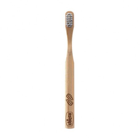 Детская зубная щетка Chicco Bamboo Toothbrush зеленая упаковка, от 3 лет, 1 шт